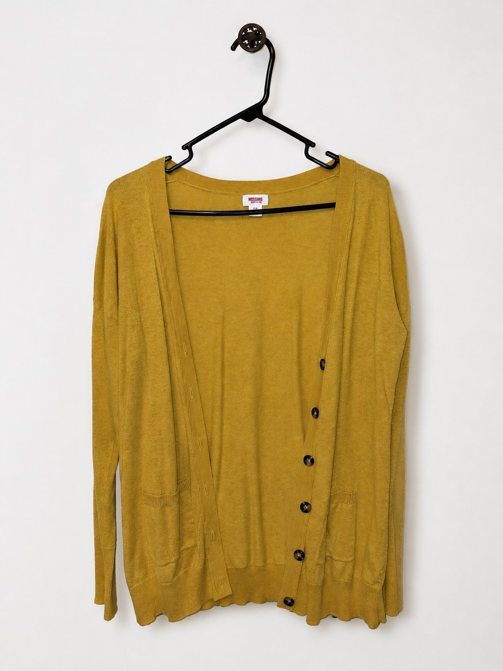 Mossimo Supply Co. Mustard Yellow Button-Front Cardigan